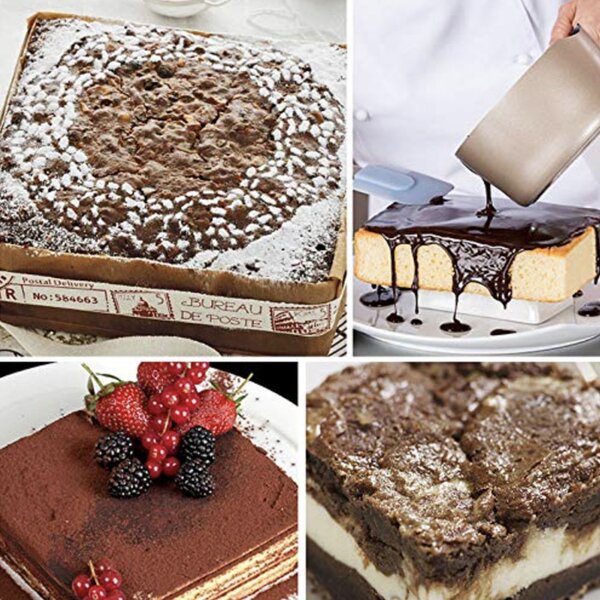 Forma metalica reglabila Pufo Cake pentru blat de tort, prajituri, argintiu- practica, durabila si usor de folosit