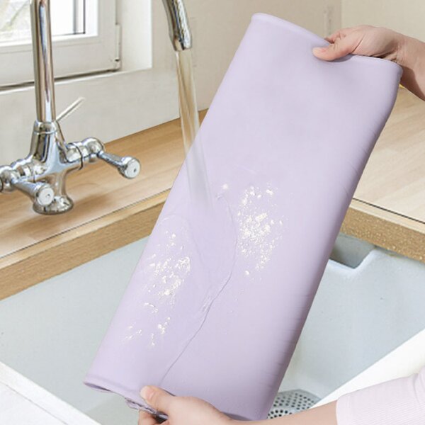 Plansa modelatoare din silicon Pufo pentru masurat, rulat sau framantat aluat de patiserie, cofetarie, brutarie, 64 x 49 cm, mov