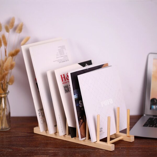 Suport Pufo din lemn pentru organizare si depozitare farfurii si vase, 39 x 12 cm