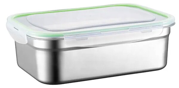 Tava gastronorm Pufo din inox cu capac etans pentru depozitare alimente, ideal pentru catering, restaurante, fast food, capacitate 5 L