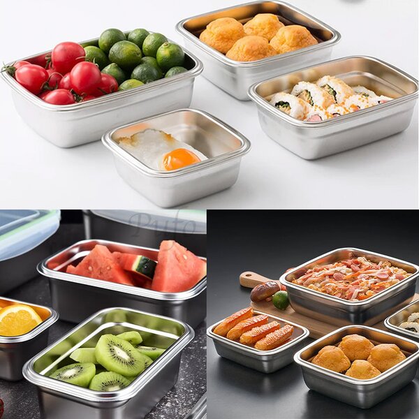 Tava gastronorm Pufo din inox cu capac etans pentru depozitare alimente, ideal pentru catering, restaurante, fast food, capacitate 5 L