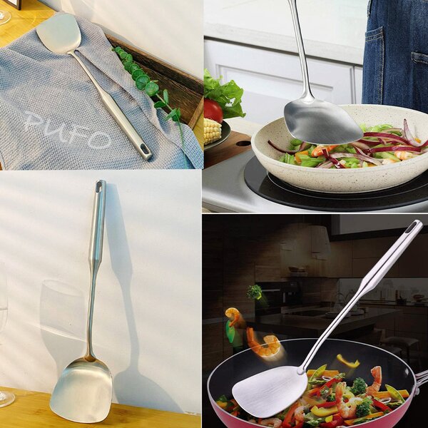 Paleta Pufo Premium din inox pentru gatit si servit, 38 cm