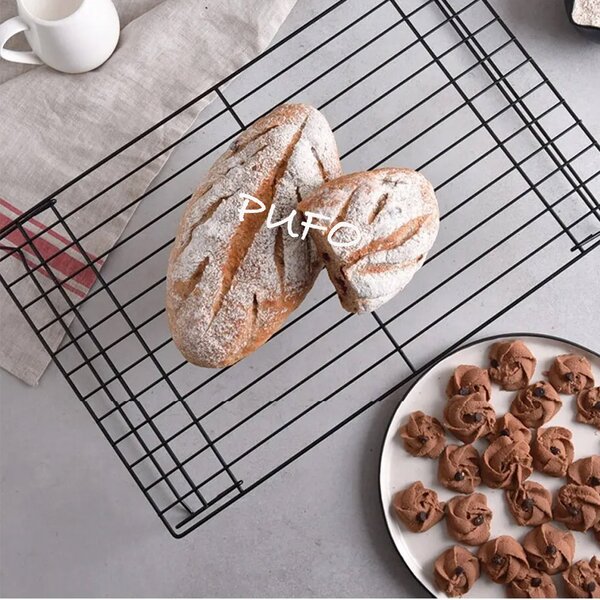 Suport metalic cu picioare pentru bucatarie ideal la racire prajituri, gogosi, blat de tort, biscuiti, fursecuri, model etajabil, 40 x 25 cm