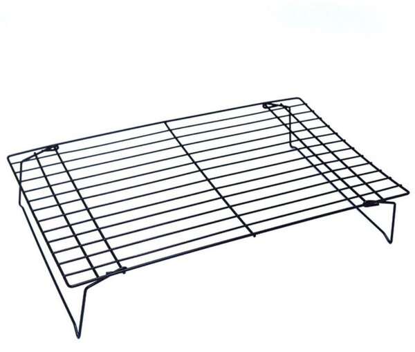 Suport metalic cu picioare pentru bucatarie ideal la racire prajituri, gogosi, blat de tort, biscuiti, fursecuri, model etajabil, 40 x 25 cm