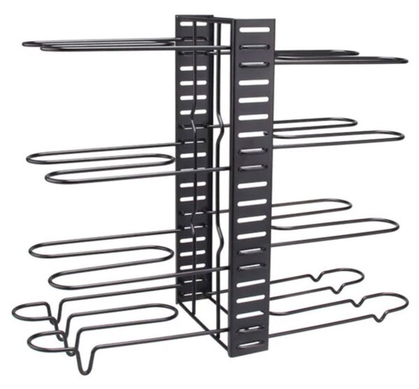 Organizator ajustabil metalic pentru organizare tigai, oale, tocatoare, 46 x 38 cm, negru
