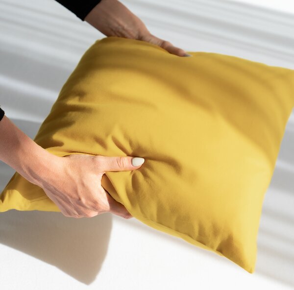 Goldea față de pernă din 100% bumbac - galben-miere 40 x 60 cm