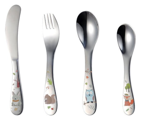 Set tacamuri pentru copii, inox, 4 piese