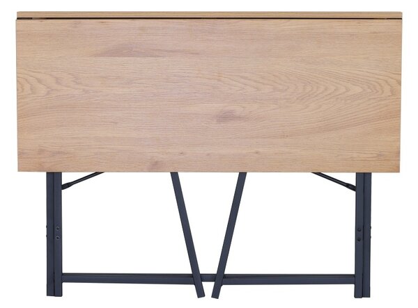 Birou pliabil, Siklo, Negru, 46x100x75.5 cm