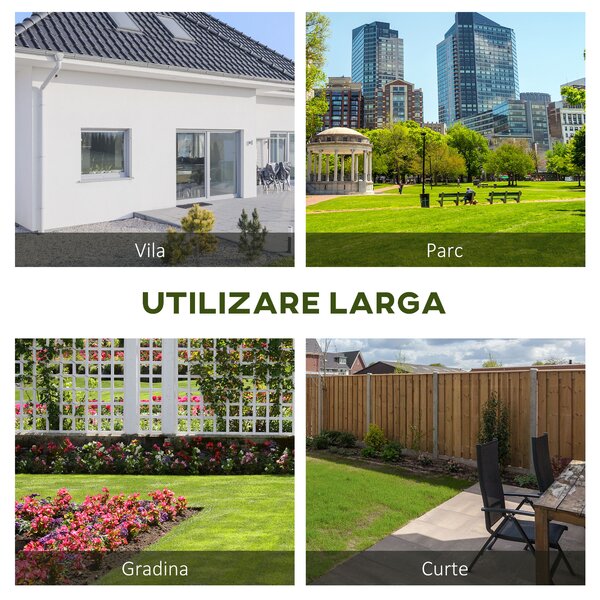 Outsunny Banca pentru Exterior din Lemn, Banca 2 Locuri pentru Gradina cu Sipci cu Spatar Inalt, 116x56x80cm, Culoare Natur | Aosom Romania