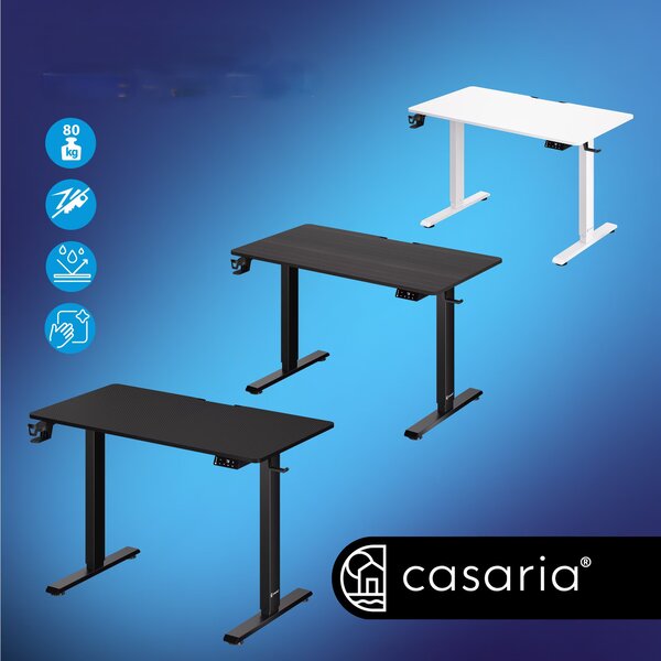 Deuba Birou de birou alb cu inaltime reglabila - 110x60x118 cm
