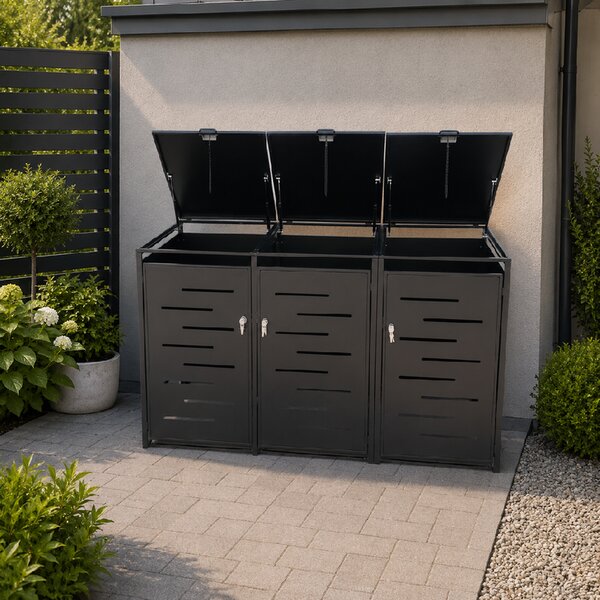 Furnigo Adăpost pentru coșuri de gunoi Arel 197x80x116 cm - antracit