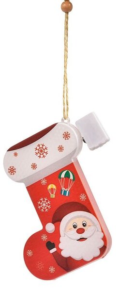 Decoratiune luminoasa LED, cizma Mos Craciun, alb cald, 11.5 cm, IP20