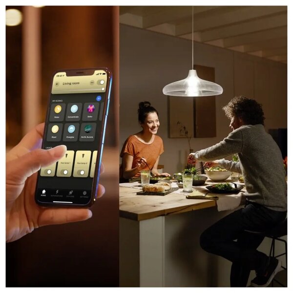 Set de 4 becuri LED reglabili Philips Hue WHITE E27/7W/230V 2700K