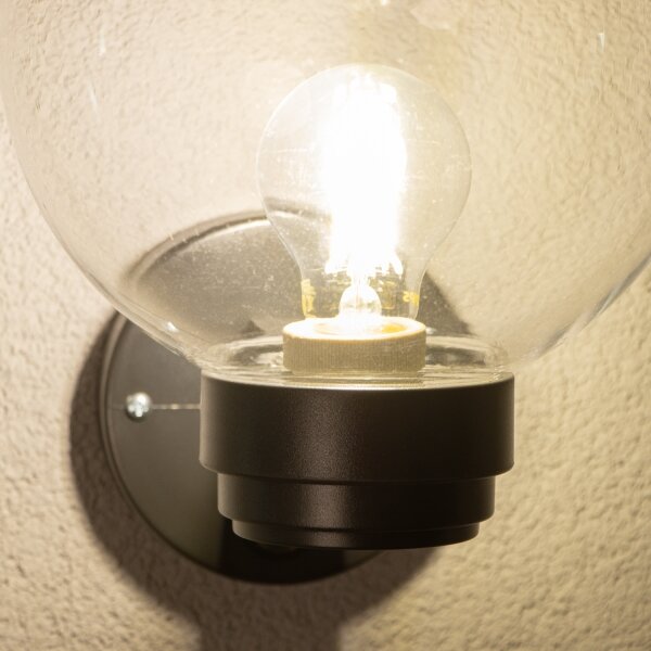 Brilagi - Aplica de perete pentru exterior HARBOR 1xE27/40W/230V IP33 antracit cu sticlă transparentă