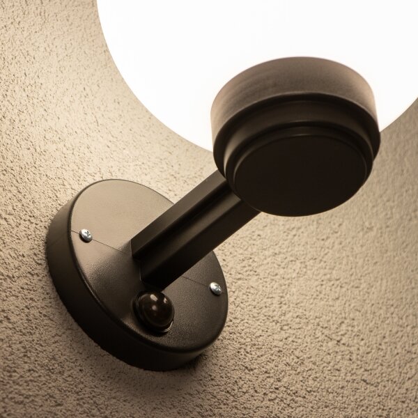 Brilagi - Aplica de perete pentru exterior cu senzor HARBOR 1xE27/40W/230V IP33 negru/alb