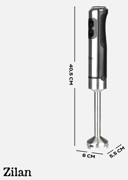 Mixer vertical ZİLAN ZLN3994, 1200W, 15 viteze, functie Turbo, İnox