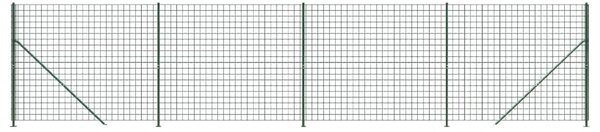 Gard plasă de sârmă cu bordură, verde, 1,4x10 m