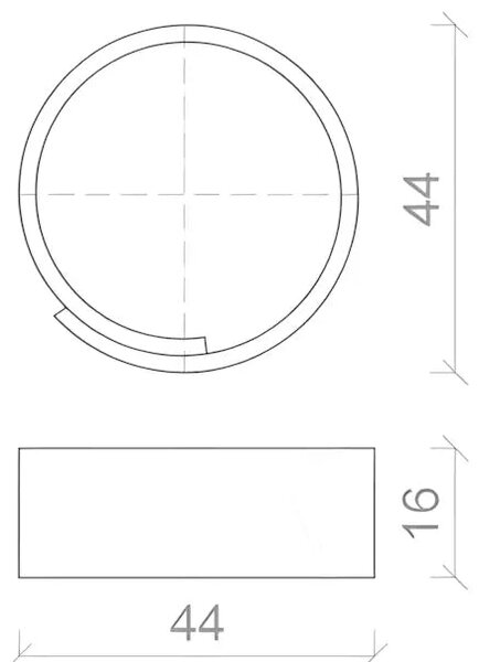 Lavoar pe Blat Oziris R44cm, Alb, Ceramica