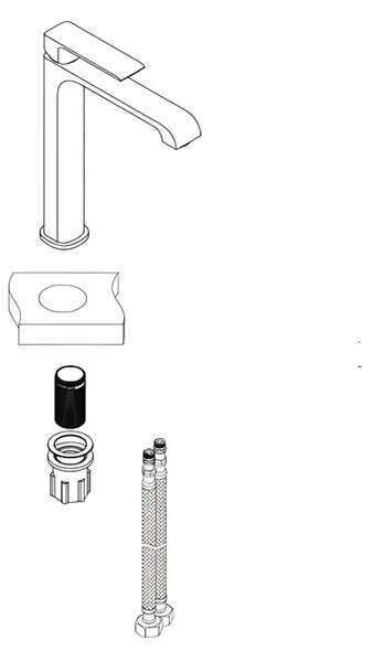 Baterie inalta pentru lavoar ST2012-1, Cromata