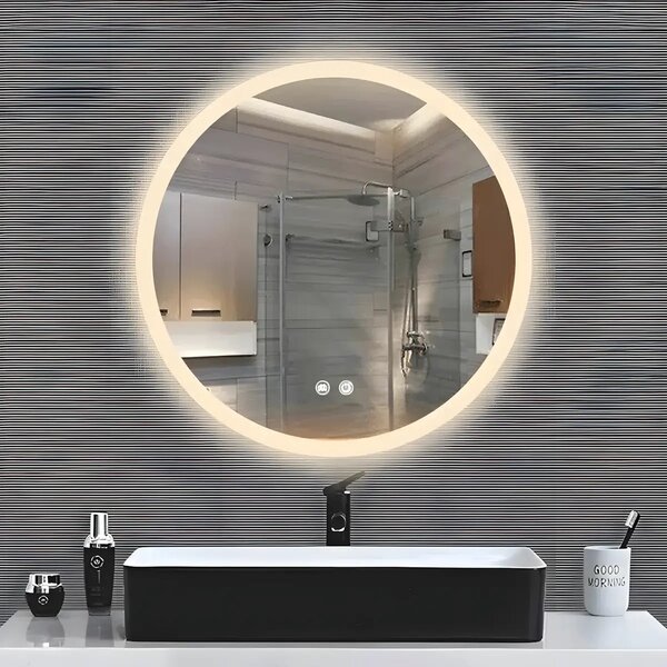 Oglinda Baie Led Iris R70cm, Functie Dezaburire