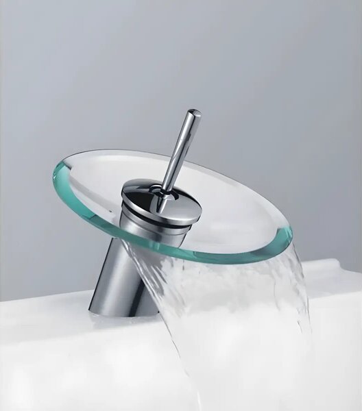 Baterie lavoar tip cascada ST9905, Pipa Fixa, Material Alama, Cartus Ceramic