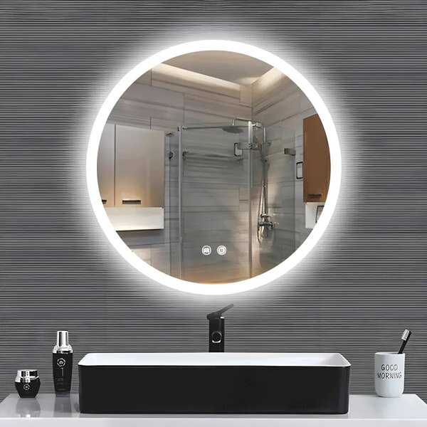 Oglinda Baie Led Iris R70cm, Functie Dezaburire