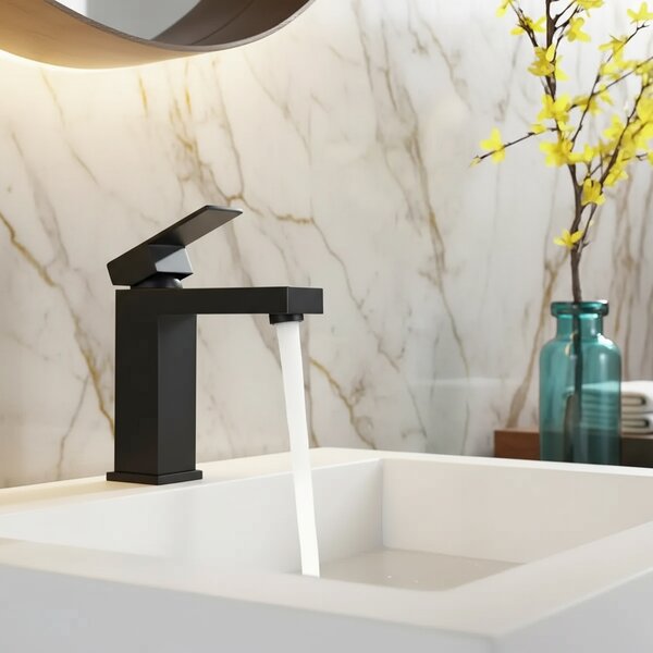 Baterie lavoar ST2532BL, Monocomanda, Cartus Ceramic, Negru Mat