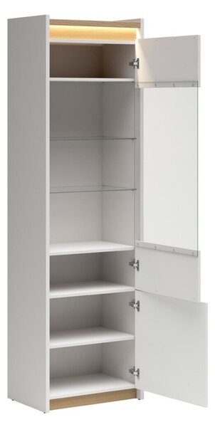 Raft Etrsalo 103, Stejar, Gri deschis, PAL laminat, 201x60x40cm, 59 kg