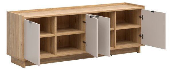 Comodă TV Lorlivo 109, Cașmir, Stejar, PAL laminat, 60x173x42cm, 54 kg
