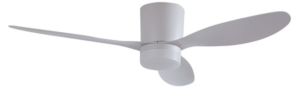 Ventilator de tavan cu LED-uri Kayu, alb, curent continuu, silențios, Ø 132 cm Lucande, Kayu, Alb, Camera de zi, Plastic, Modern