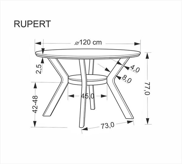 Masa de sufragerie (pentru 4 persoane) Ruprt (nuc). 1156216
