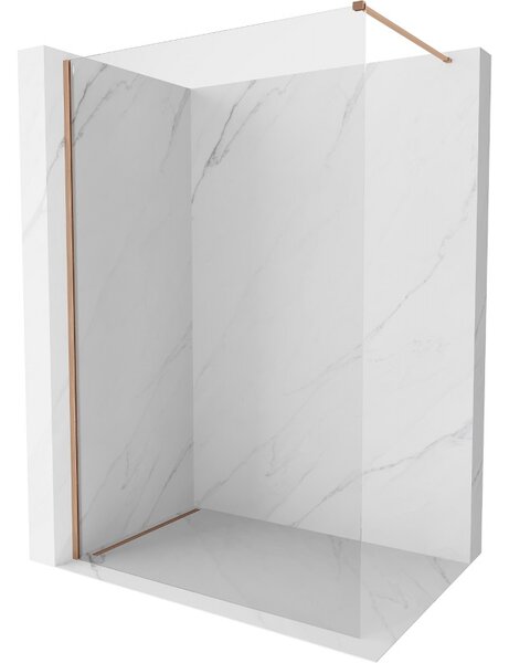 Mexen, Perete de duș Mexen Kioto-X 70 x 200 cm, transparent 10 mm, cupru periat - 800-070-101-65-00-X