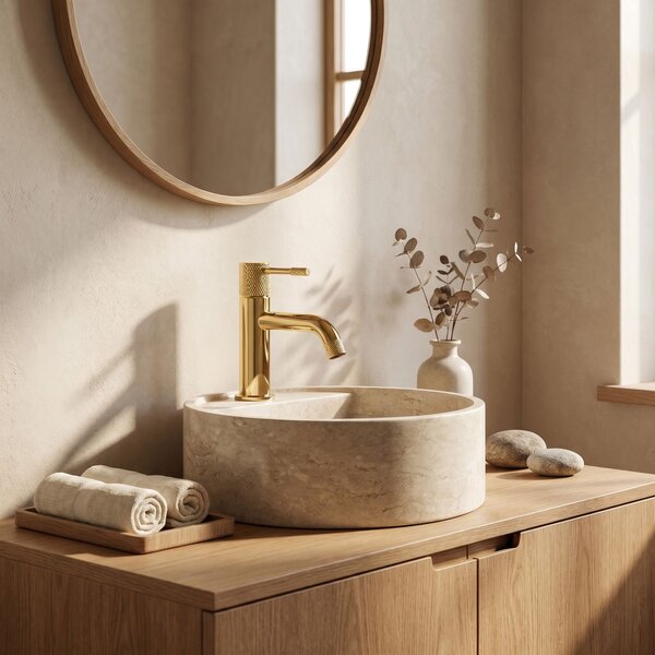 Baterie pentru lavoar Rea Venti Gold Low