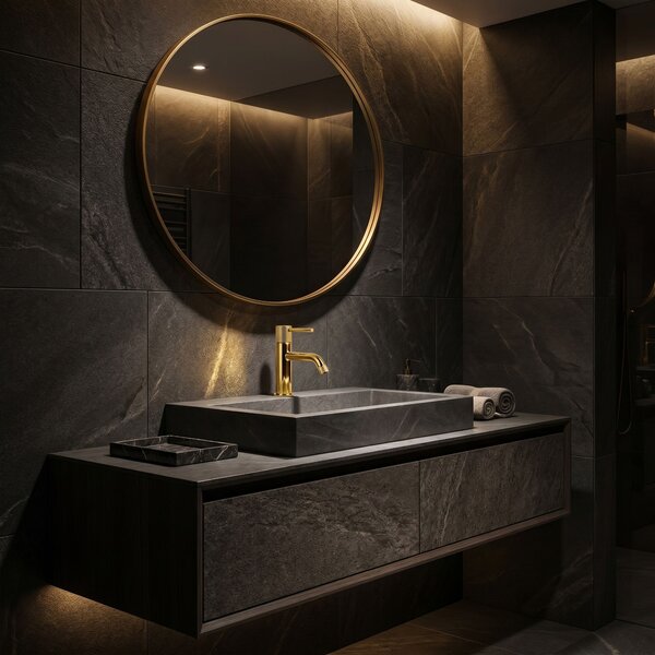 Baterie pentru lavoar Rea Venti Gold Low
