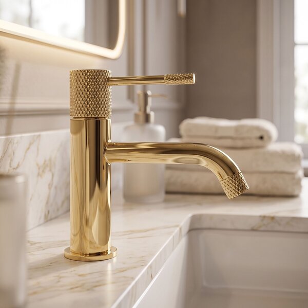 Baterie pentru lavoar Rea Venti Gold Low