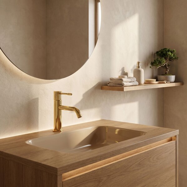 Baterie pentru lavoar Rea Venti Gold Low