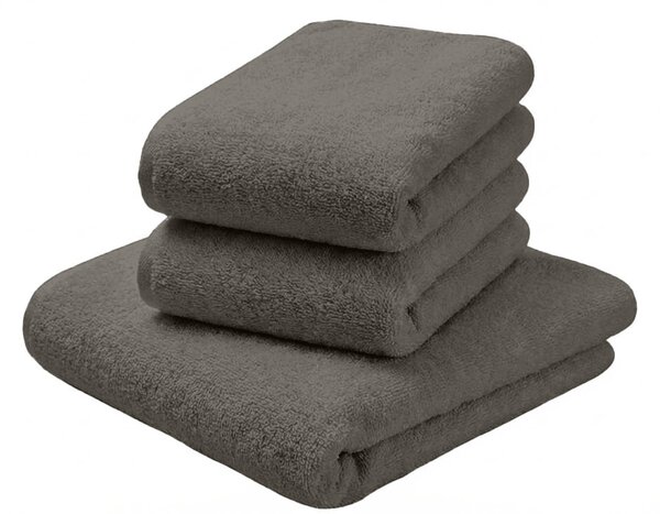 Prosop NORIELLE 70x140 cm gri inchis, 100% bumbac