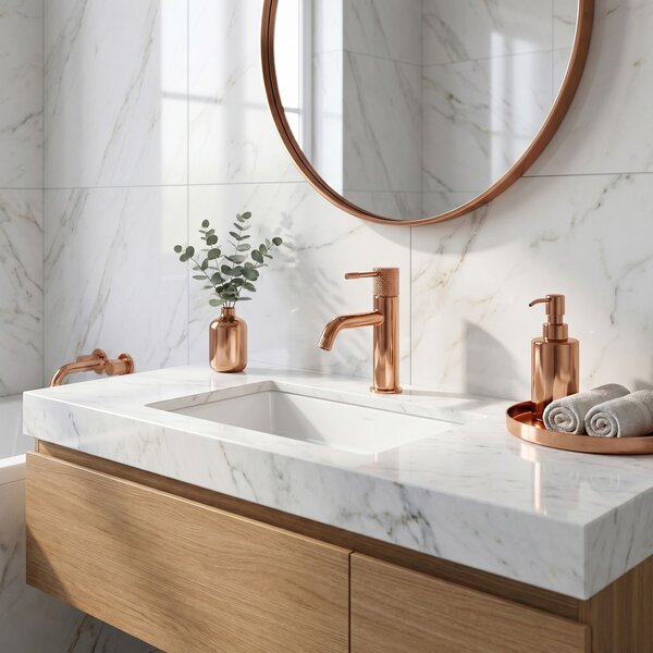 Baterie pentru lavoar Rea Venti Copper Low
