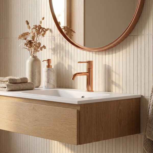 Baterie pentru lavoar Rea Venti Copper Low