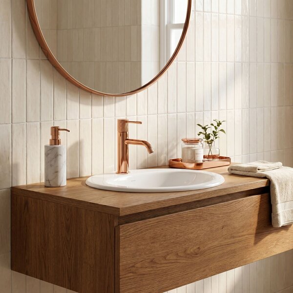 Baterie pentru lavoar Rea Venti Copper Low