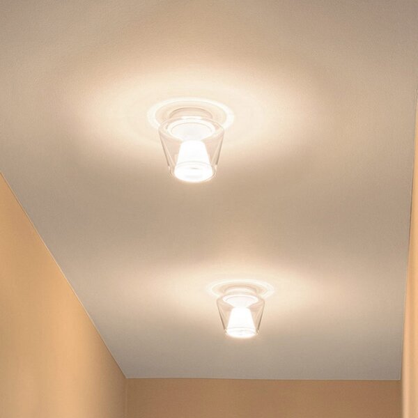 Serien Lighting serien.lighting Annex M - plafonieră LED, opal, reglabil, Transparent, Camera de zi / sufragerie, Sticlă, Design