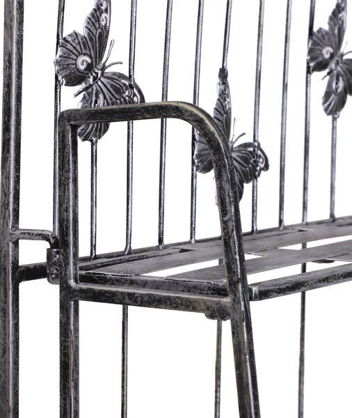 Outsunny Rafturi pentru Plante cu 3 Nivele, Suport Ghivece pentru Grădină, Balcon, Interior, 44x25x96 cm, Gri Argintiu | Aosom Romania