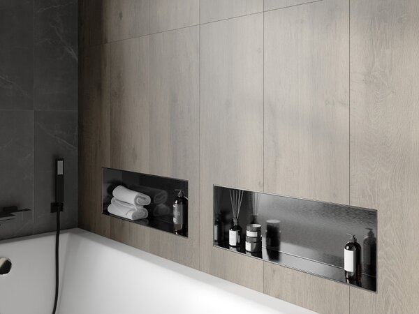 Mexen X-Wall-NR raft în nișă fără bordură 60 x 20 cm, gri armă periat - 19E1602010