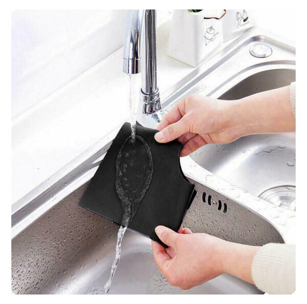 Set 4 folii de protectie aragaz, teflon, lavabile, reutilizabile, Negru