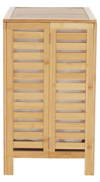 KONDELA Coş de rufe, bambus natural/alb, MENORK
