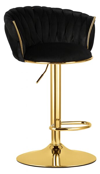Scaun Bar Magnus Catifea Neagra, Baza Aurie