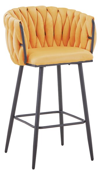 Scaun Bar Voletty Catifea Galben