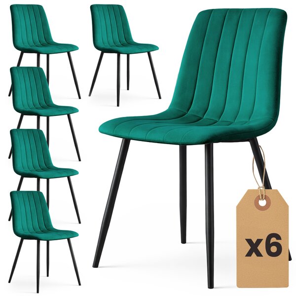 Set 6 scaune de sufragerie Lingoo (verde închis). Promo -12%. 1152321