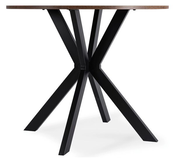 Masă de sufragerie (pentru 4 persoane) Loren 80 (stejar rustic + negru). Promo -19%. 1156929