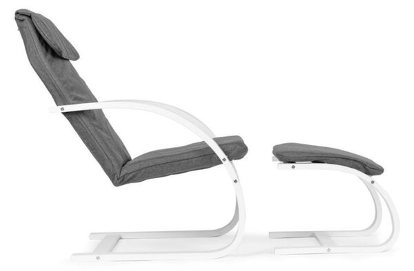 Fotoliu finlandez de relaxare cu suport pentru picioare pentru living